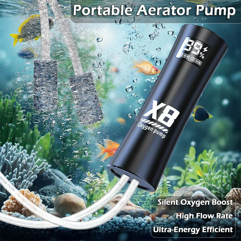 Bomba de Ar para Aquário Portátil USB para Pesca - Imagem 2