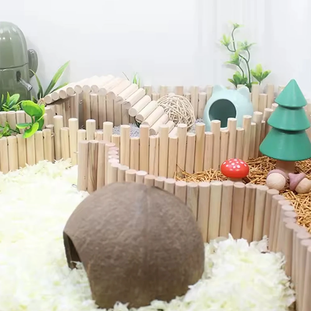 Escada Flexível de Madeira para Hamster com Design Ajustável - Imagem 2