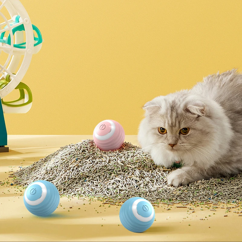 Brinquedo Bola Interativa para Gatos Rolamento Automático - Imagem 2