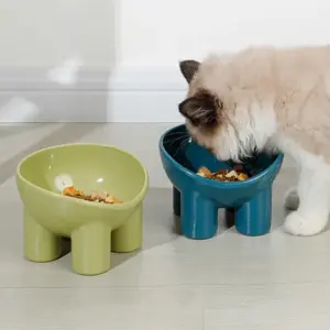 tigela elevada para gatos e cães com suporte