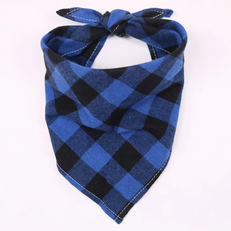 Bandana para Cães e Gatos de Algodão Xadrez Lavável - Imagem 4