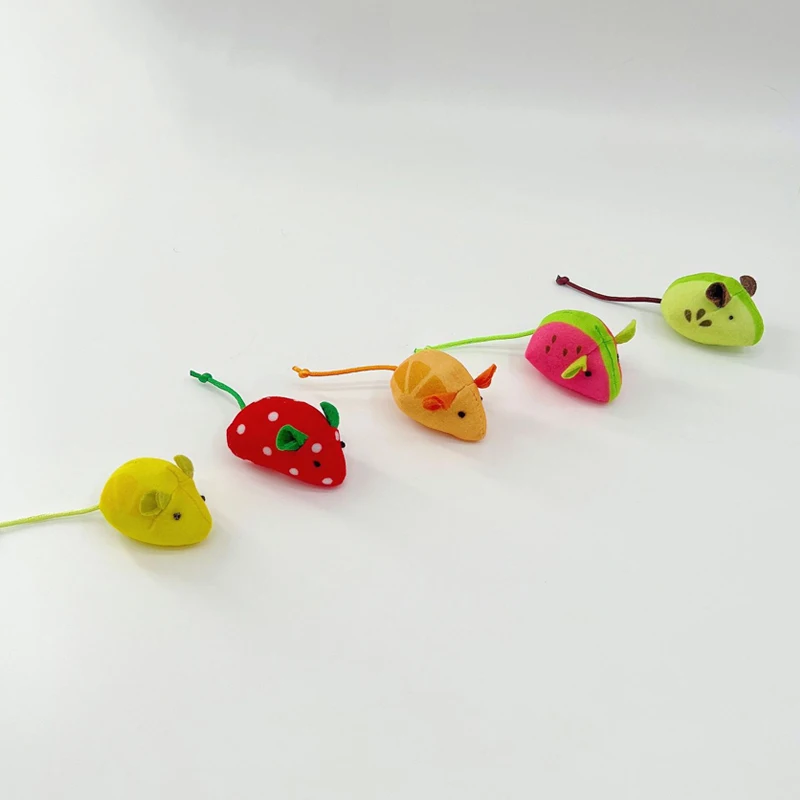 Conjunto 5 Brinquedos Interativos para Gatos em Forma de Frutas - Imagem 5