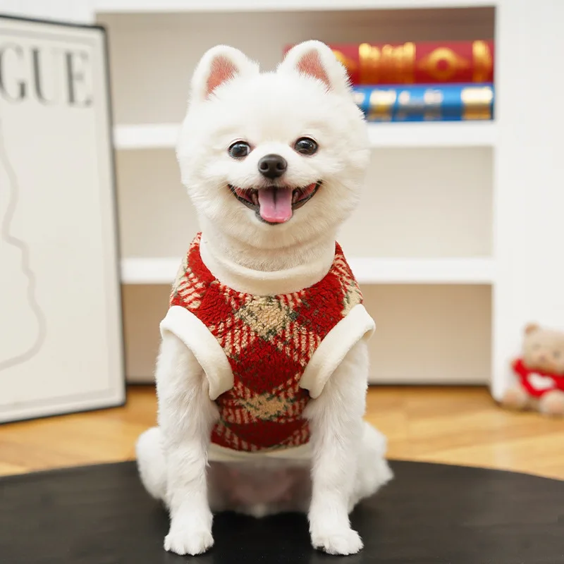 Colete para Cães de Fleece Vermelho para Inverno - Image 2