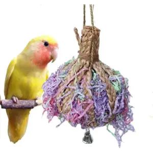 brinquedo de palha para papagaio