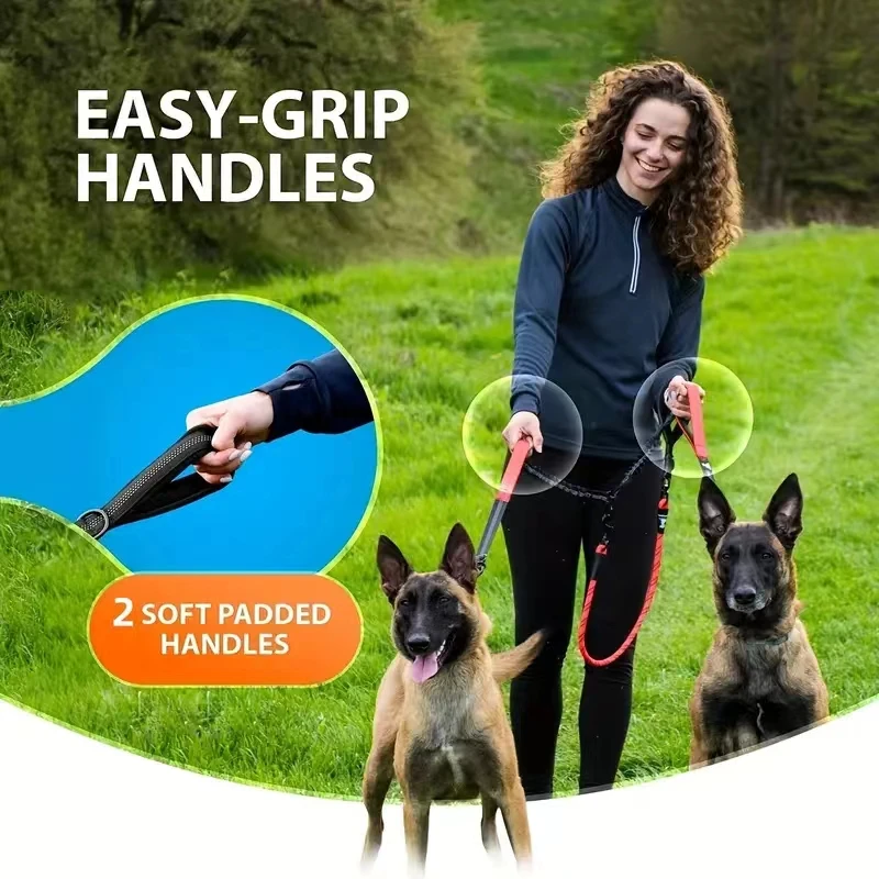 Acoplador de Coleira para Cães Duplo Giratório Refletivo - Imagem 2