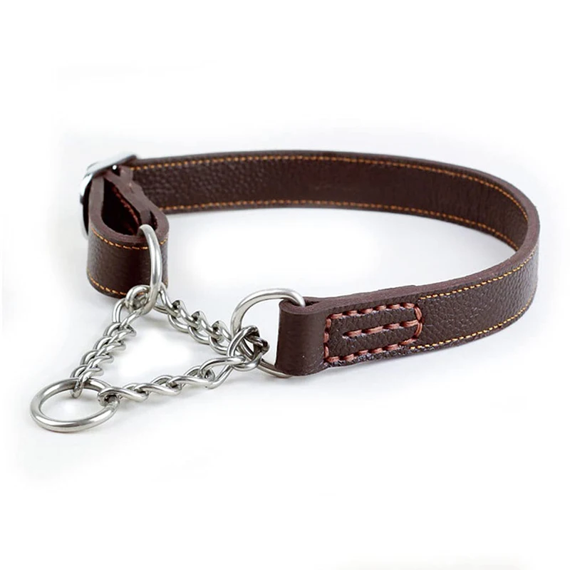 Benepaw Martingale para Cães de Couro com Corrente de Aço Inoxidável - Imagem 4