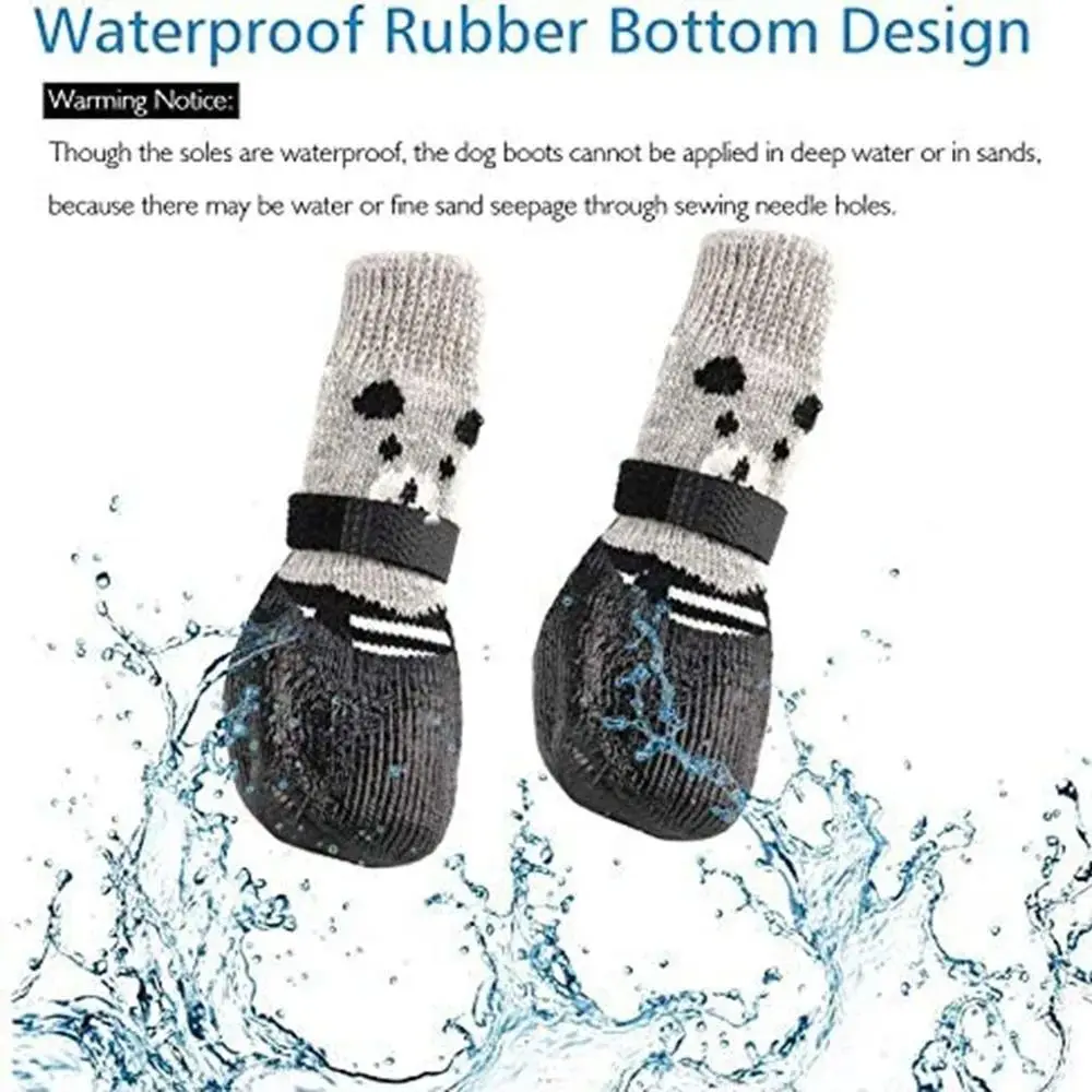 Botas de Borracha para Cães e Gatos Impermeáveis Antiderrapantes - Imagem 4