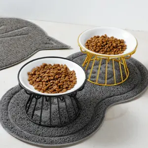 tigela de cerâmica elevada para cães e gatos