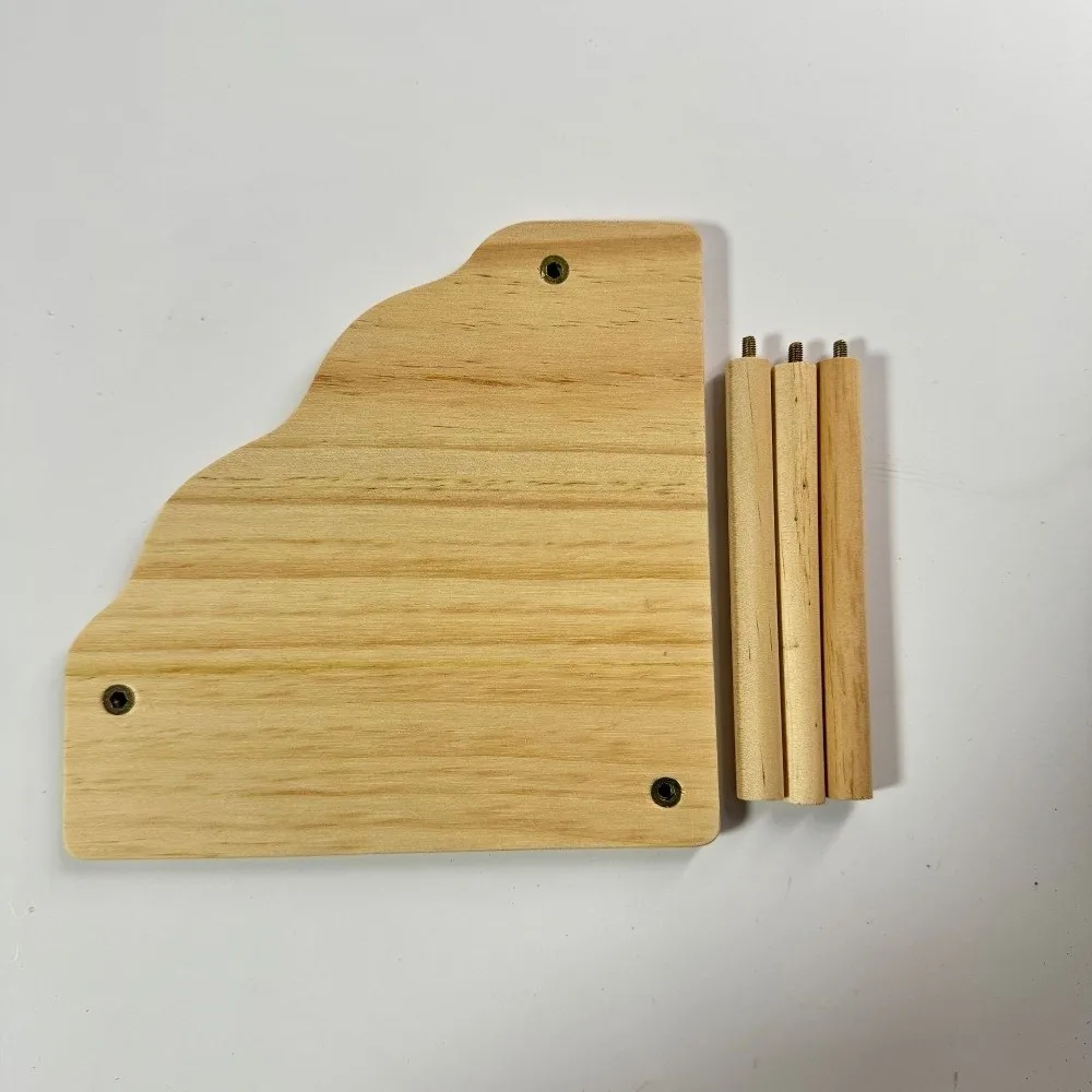 Plataforma de Madeira para Hamster 2 Camadas Fácil de Instalar - Imagem 3
