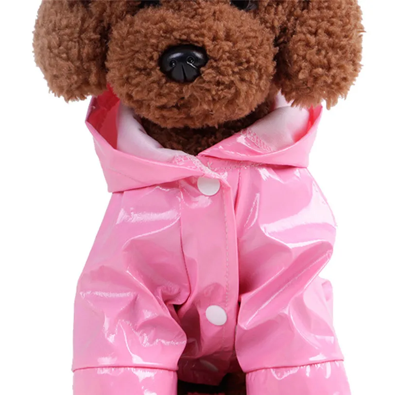 Capa de Chuva para Cães e Gatos de PU Impermeável com Capuz - Imagem 6