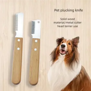 escova para cães com lâmina de aço inoxidável