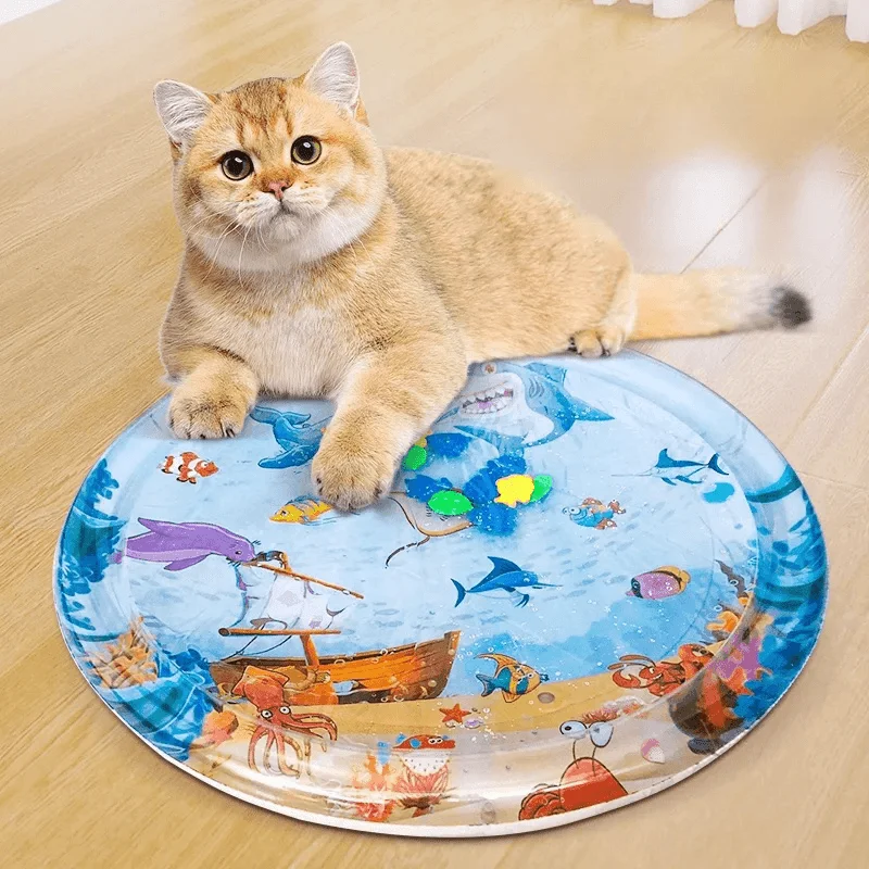 Tapete de Água Sensorial para Gatos PVC 65 cm para Brincar - Imagem 3