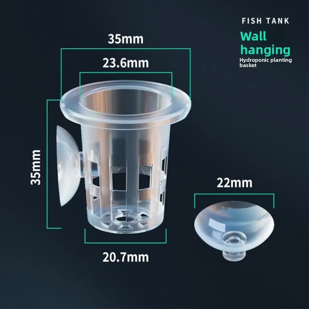 Vaso Hidropônico para Aquário Transparente com Base de Sucção (10 Peças) - Imagem 6