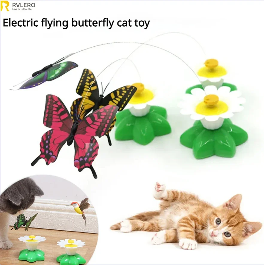 Brinquedo para Gatos Borboleta Elétrica Rotativa de 8 cm - Image 2
