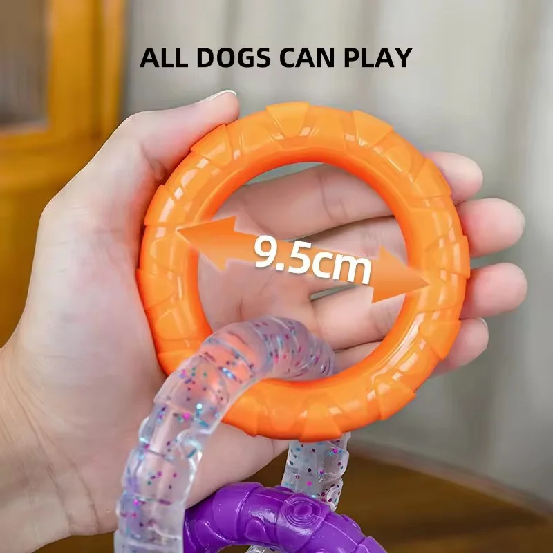 Brinquedo de Anel para Cães de TPR Resistente a Mordida Interativo - Imagem 3
