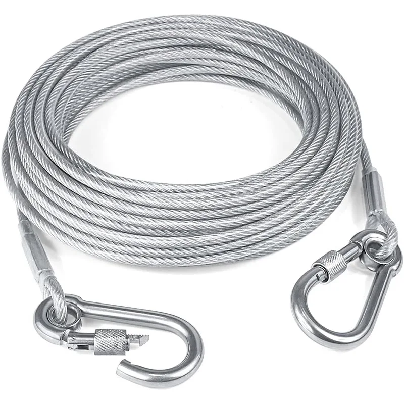 cabo de amarração para cães de aço inoxidável