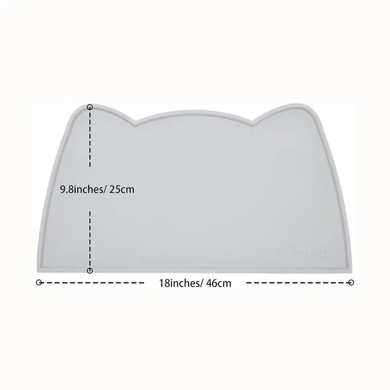 Tapete Comedouro Antiderrapante para Cães e Gatos de Silicone 46x25cm - Image 6
