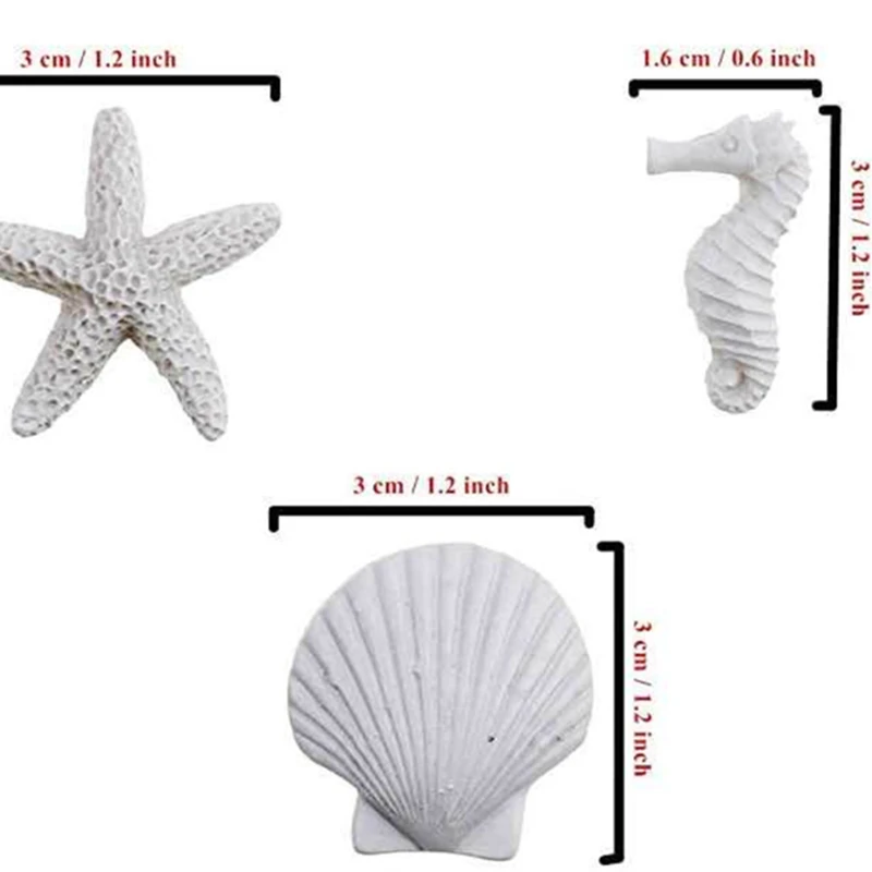Kit 6 Peças Decoração para Aquário Estrela-do-mar e Cavalo-marinho - Image 2