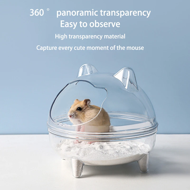 Banheiro para Hamster Transparente de PET com Porta Segura - Imagem 2