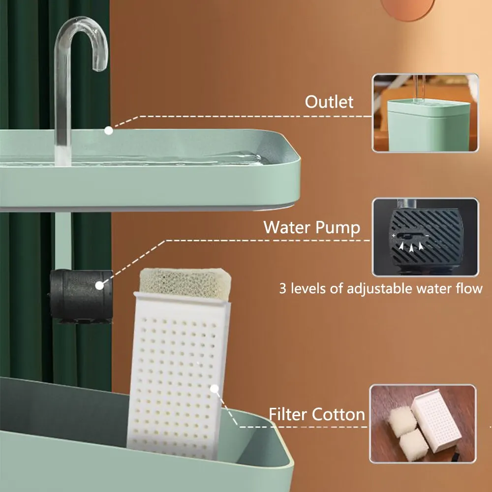 Bebedouro Elétrico para Gatos 1,5 L com Filtro Automático - Imagem 5