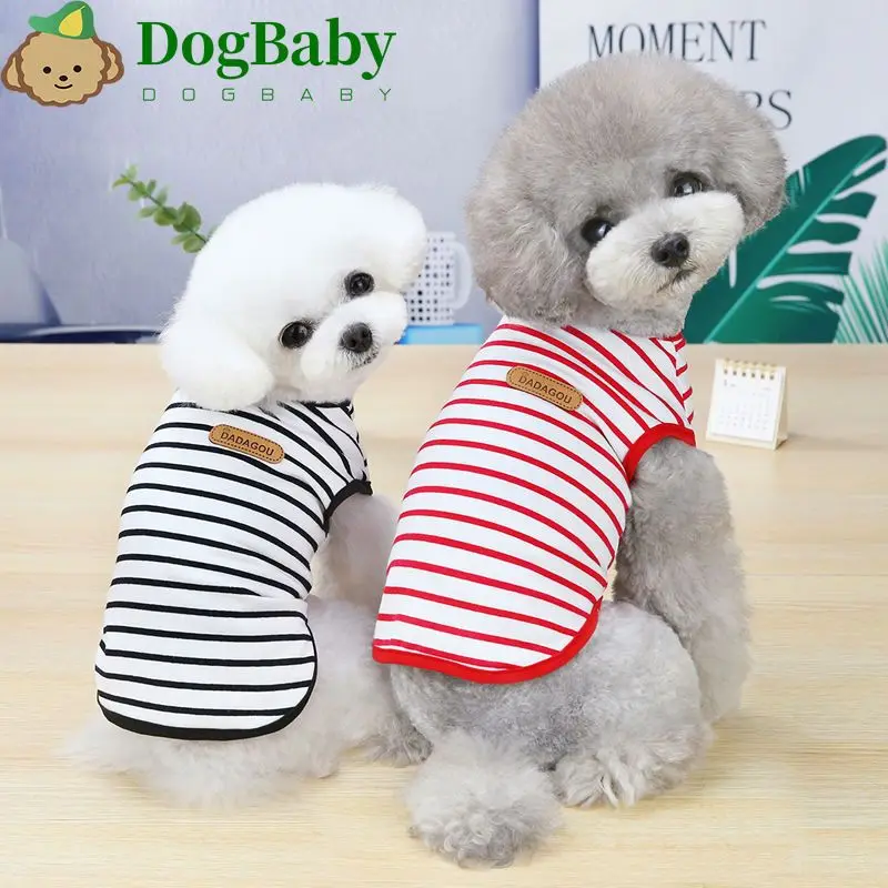 Colete Listrado para Cães Pequenos Primavera Verão - Imagem 2