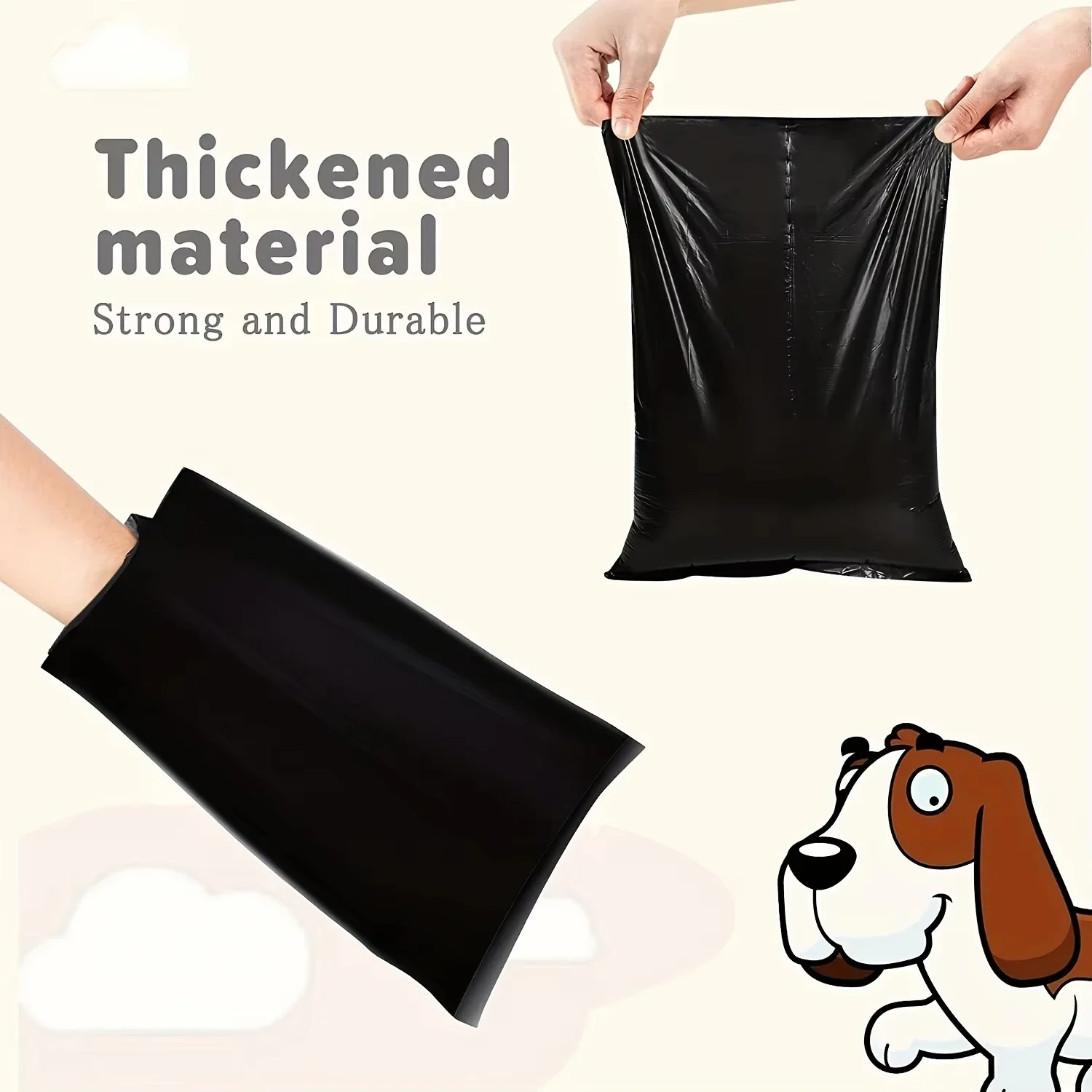 Sacos para Dejetos de Cães Portáteis 15 Sacos/Rolo à Prova de Vazamentos - Imagem 2