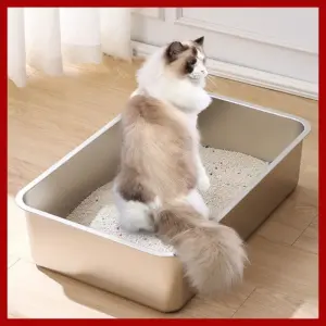 caixa de areia inox para gatos grandes