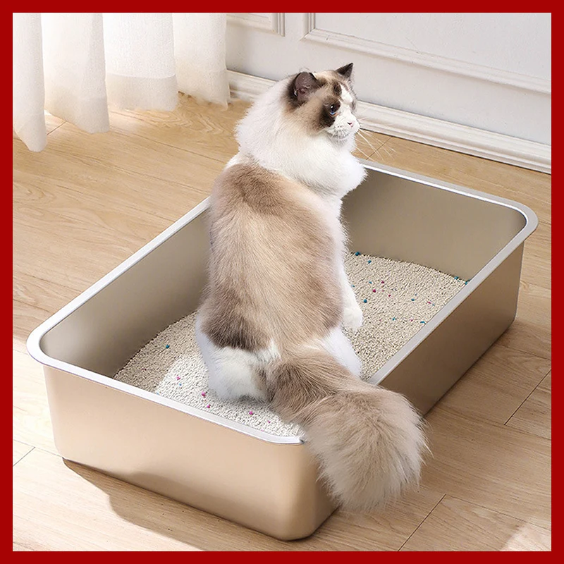 caixa de areia inox para gatos grandes