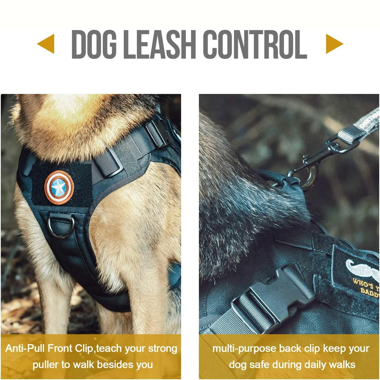 Arnês Tático para Cães com Alça e Ajuste de Colete - Imagem 5