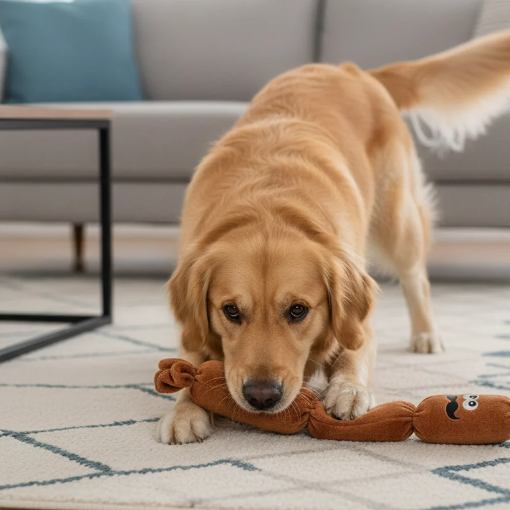 Brinquedo Pelúcia para Cães com Som BB de Pressionar - Imagem 3