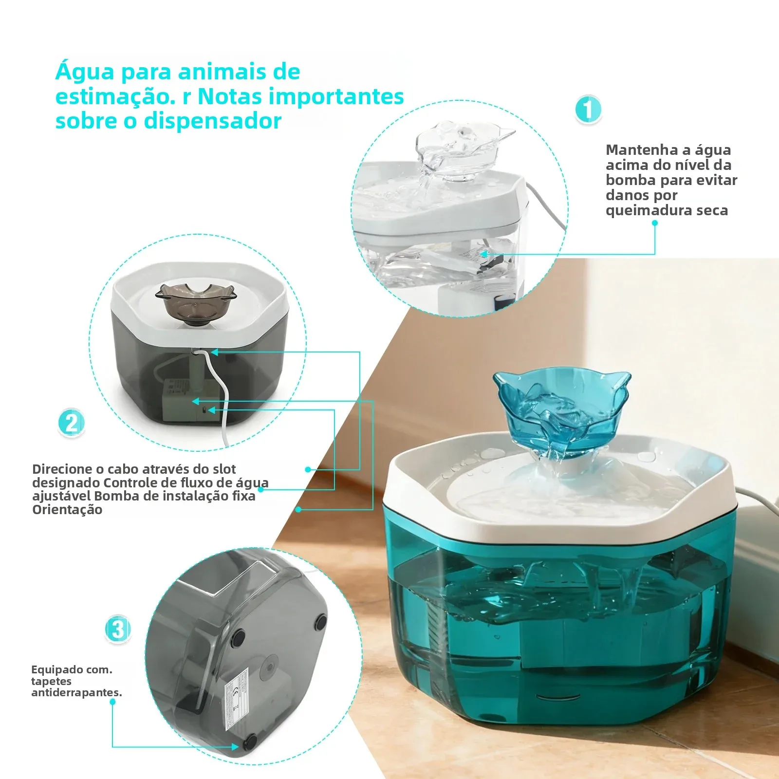Fonte para Gatos e Cães Pequenos 1,2 L Alimentada por USB - Image 5