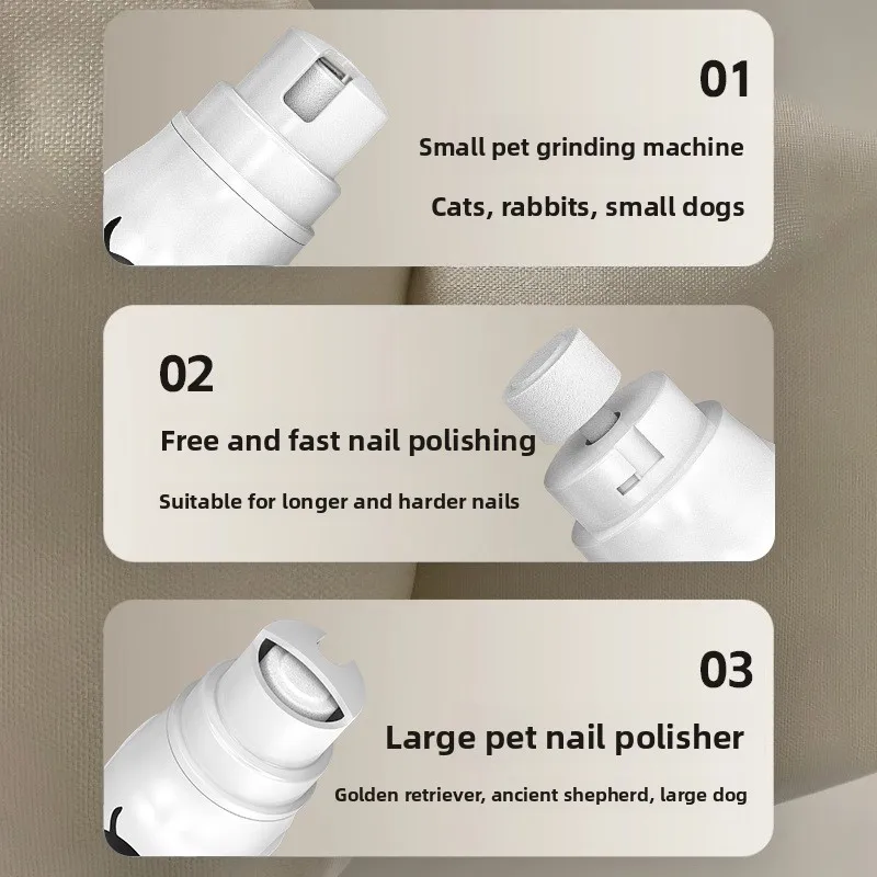 Lixadeira Elétrica para Unhas de Cães e Gatos Recarregável USB - Imagem 6