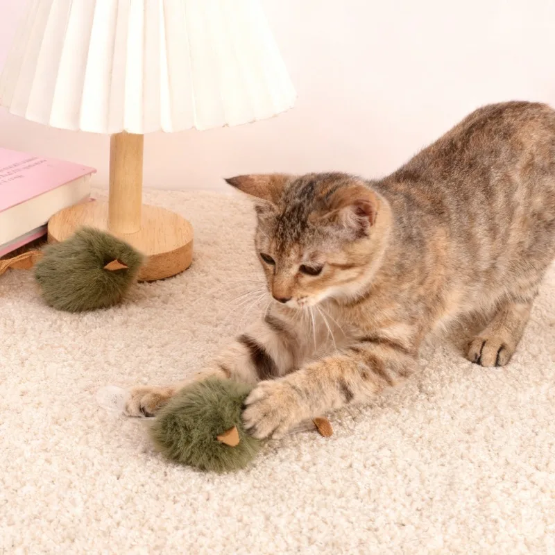 Brinquedo de Pelúcia para Gatos: Rato Simulado com Som e 14 cm - Imagem 5