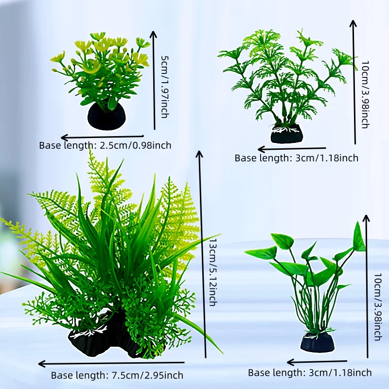 Plantas Artificiais para Aquário Kit 10 Unidades em Cores Mistas - Image 5