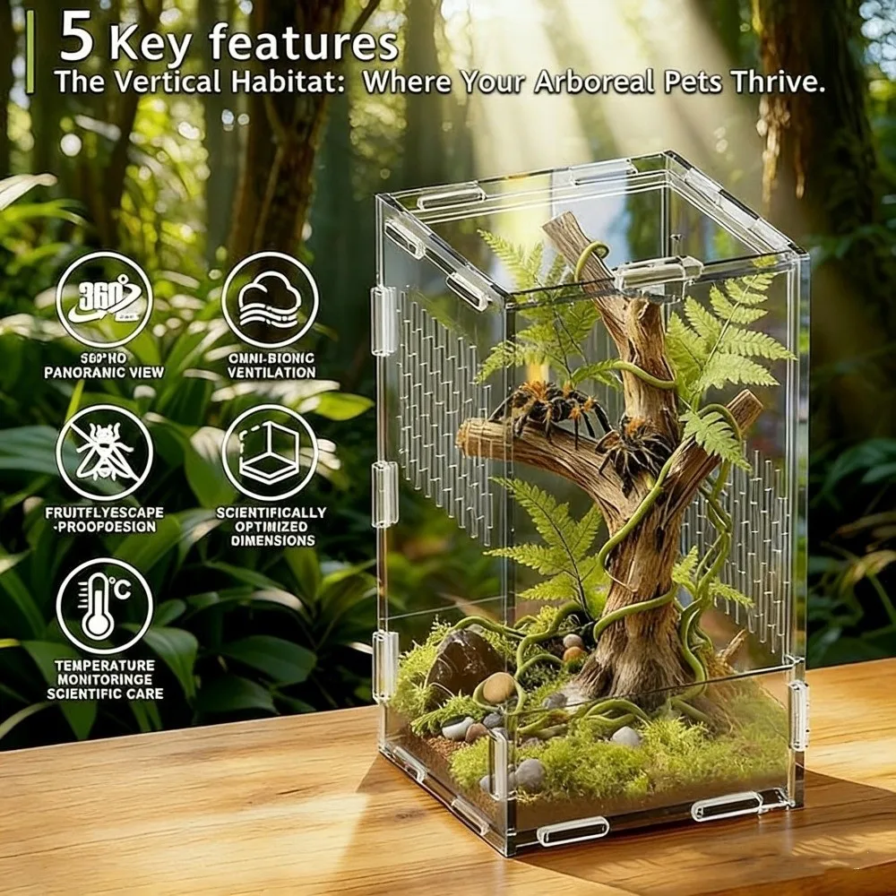 terrário de acrílico para aranha saltadora