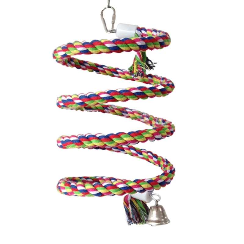 poleiro de corda espiral para pássaros
