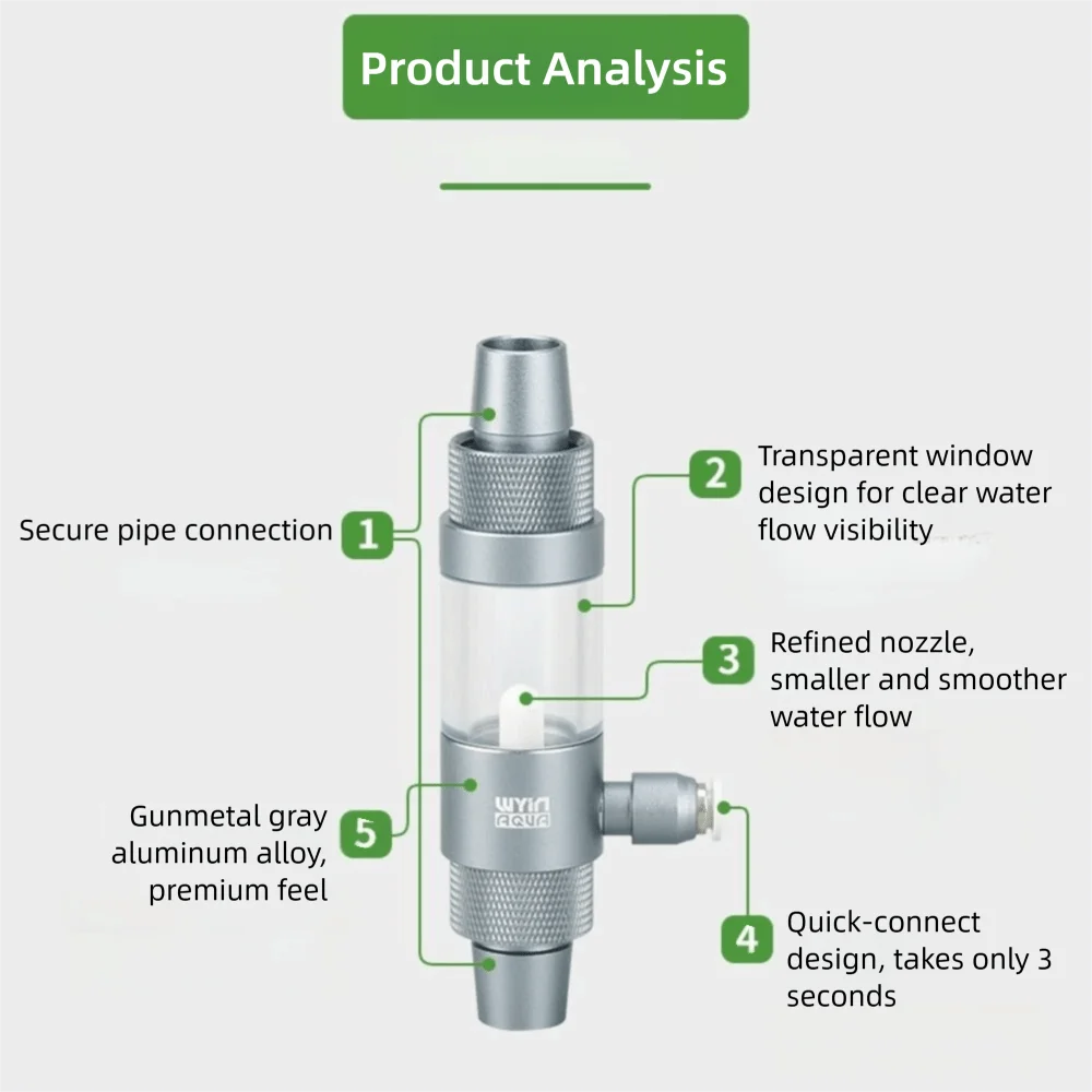 Difusor de CO2 para Aquário com Conector Rápido e Anti-refluxo - Imagem 5