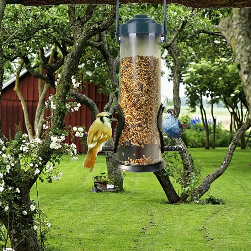 Alimentador de Pássaros com Bandeja Removível para Limpeza Fácil - Imagem 2