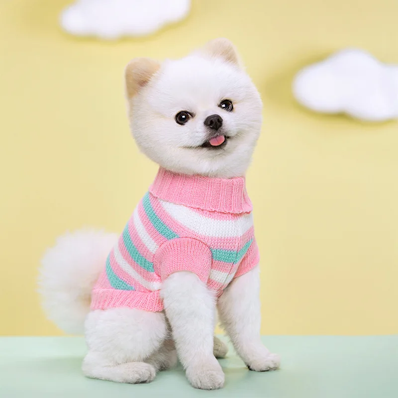 Camisola de Malha para Cães e Gatos Pequenos de Gola Alta - Imagem 4