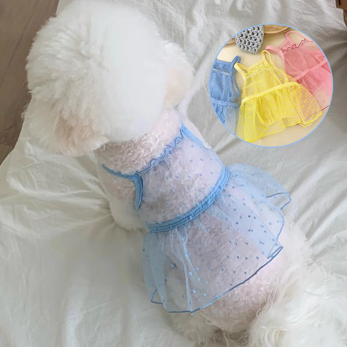 vestido de algodão para cães pequenos