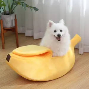 cama para gatos formato de banana