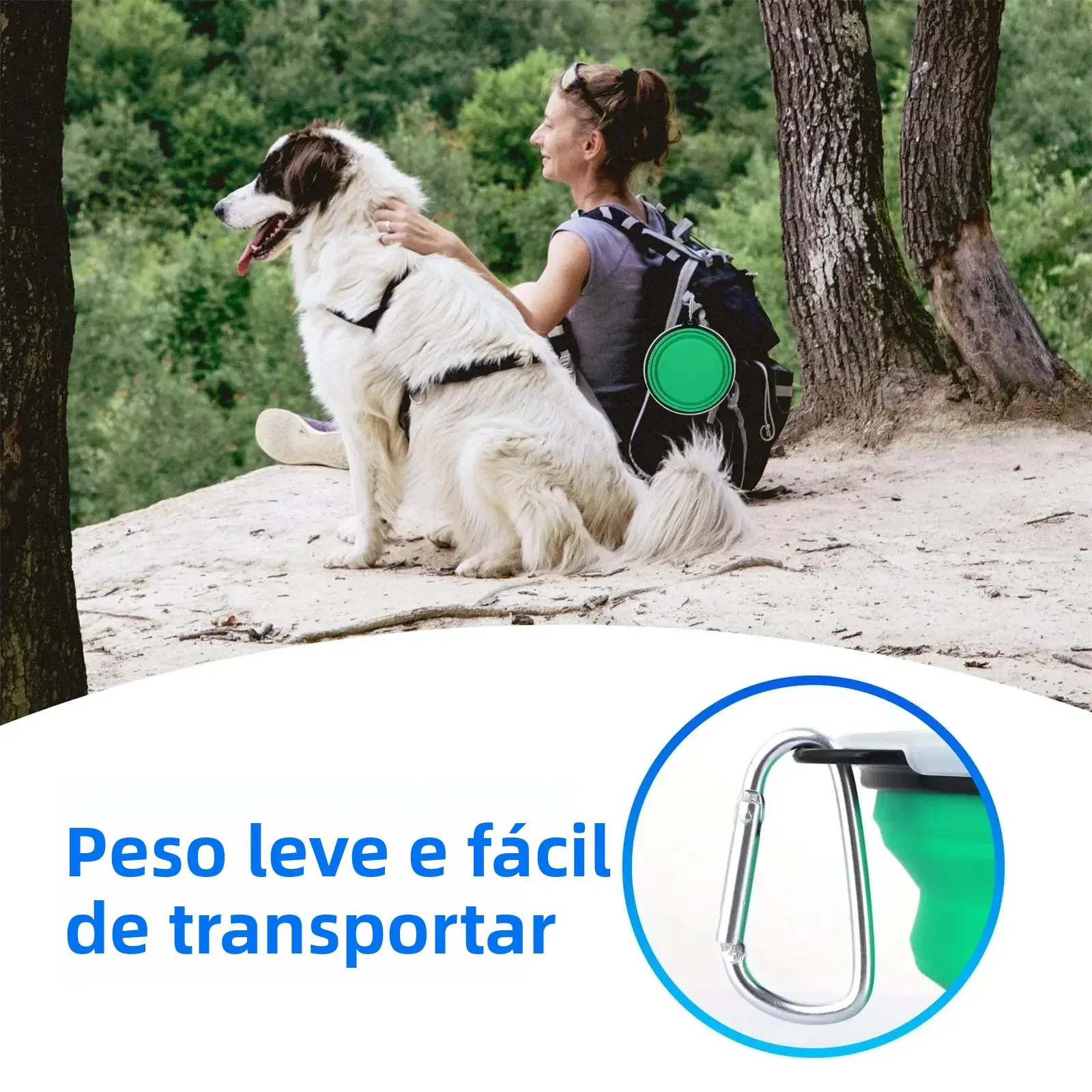 Tigela Portátil para Cães e Gatos de Silicone Dobrável 350 ml - Imagem 4