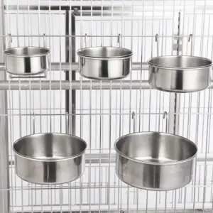 tigela de aço inoxidável para gaiola