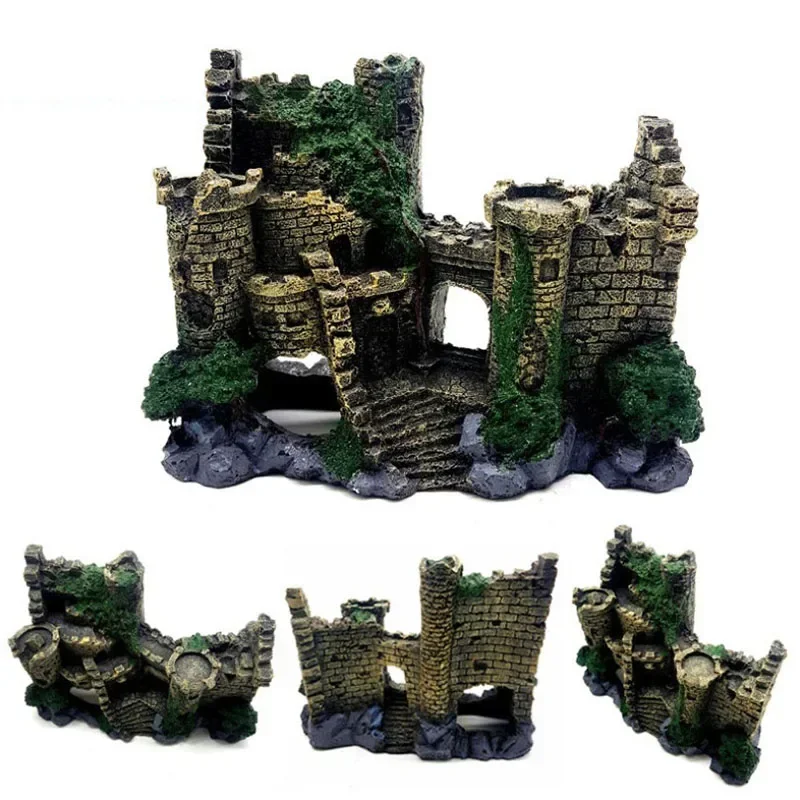 Castelo para Aquário de Resina com Base Ponderada, 18 cm - Imagem 3