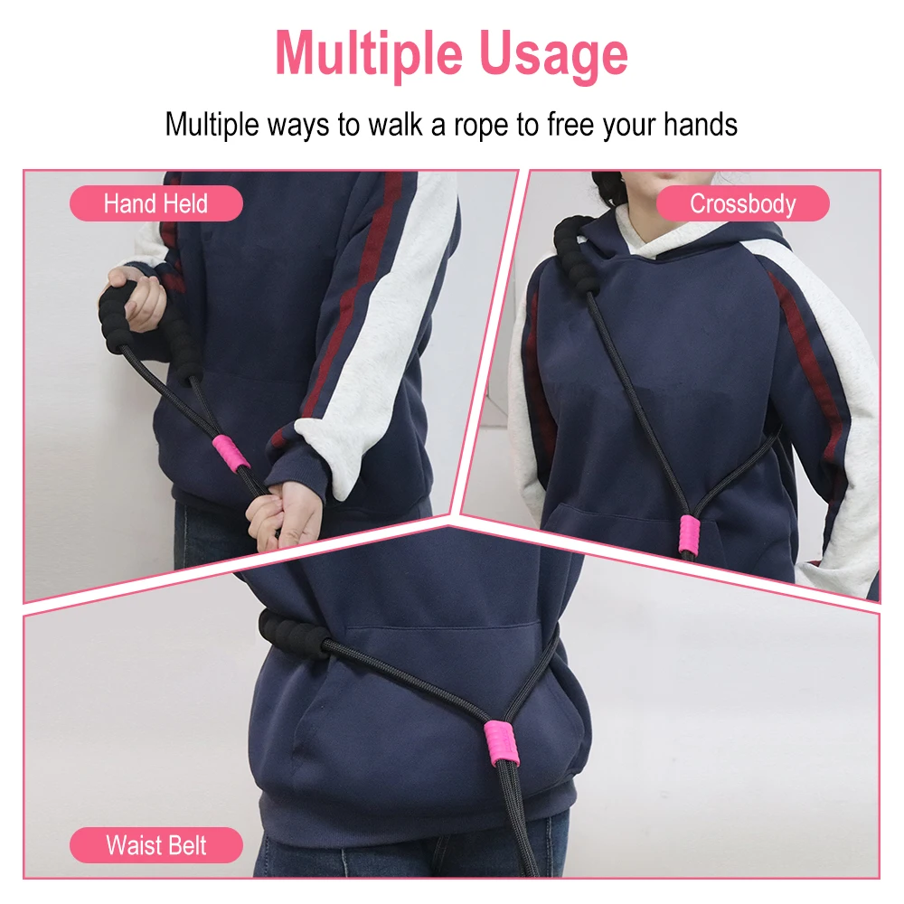 Coleira Guia de Nylon para Cães com Alça Dupla Ajustável 1,8 m - Image 4