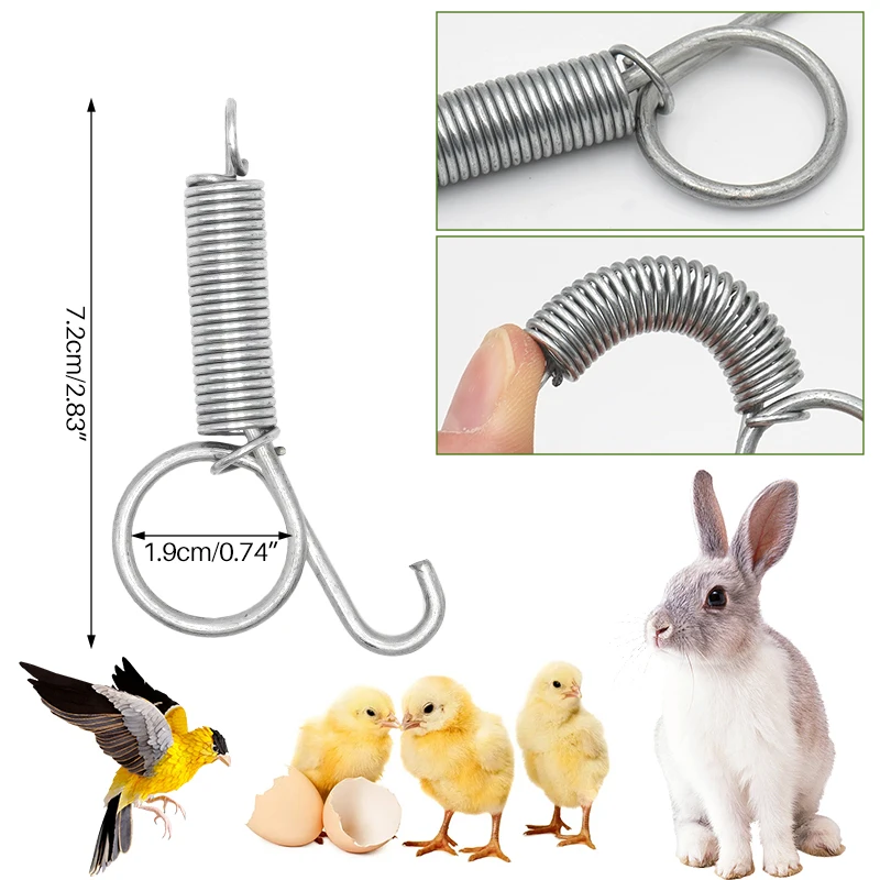 Gancho de Mola para Gaiola 7,5 cm de Metal Galvanizado com Argola - Imagem 5