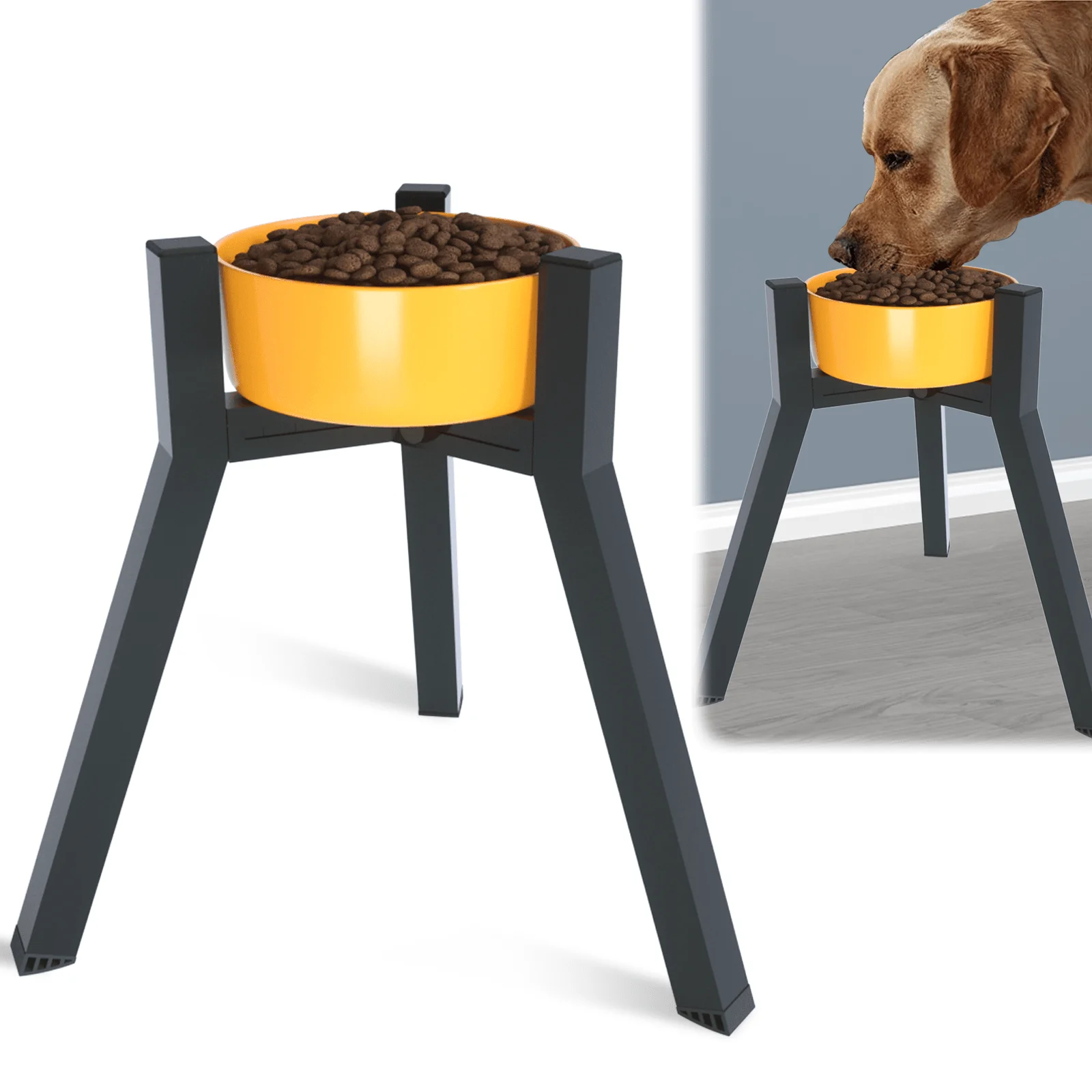 suporte ajustável para tigela de cães grandes