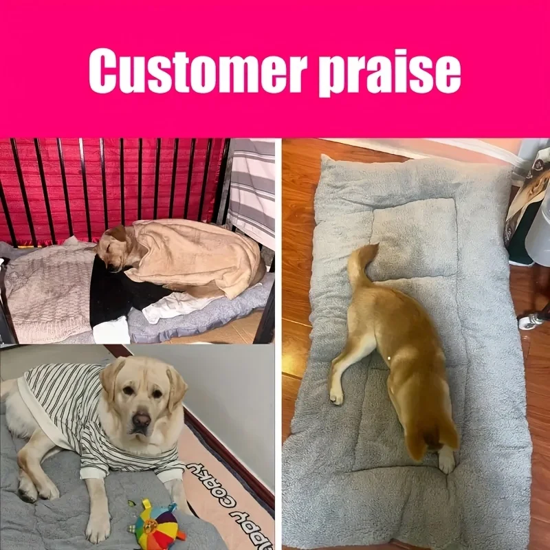 Cama Sofá para Cães e Gatos Grande de Pelúcia Retangular - Imagem 6