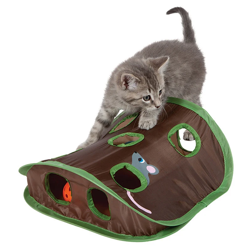Tenda para Gatos com 9 Buracos e Sino para Caça - Imagem 4