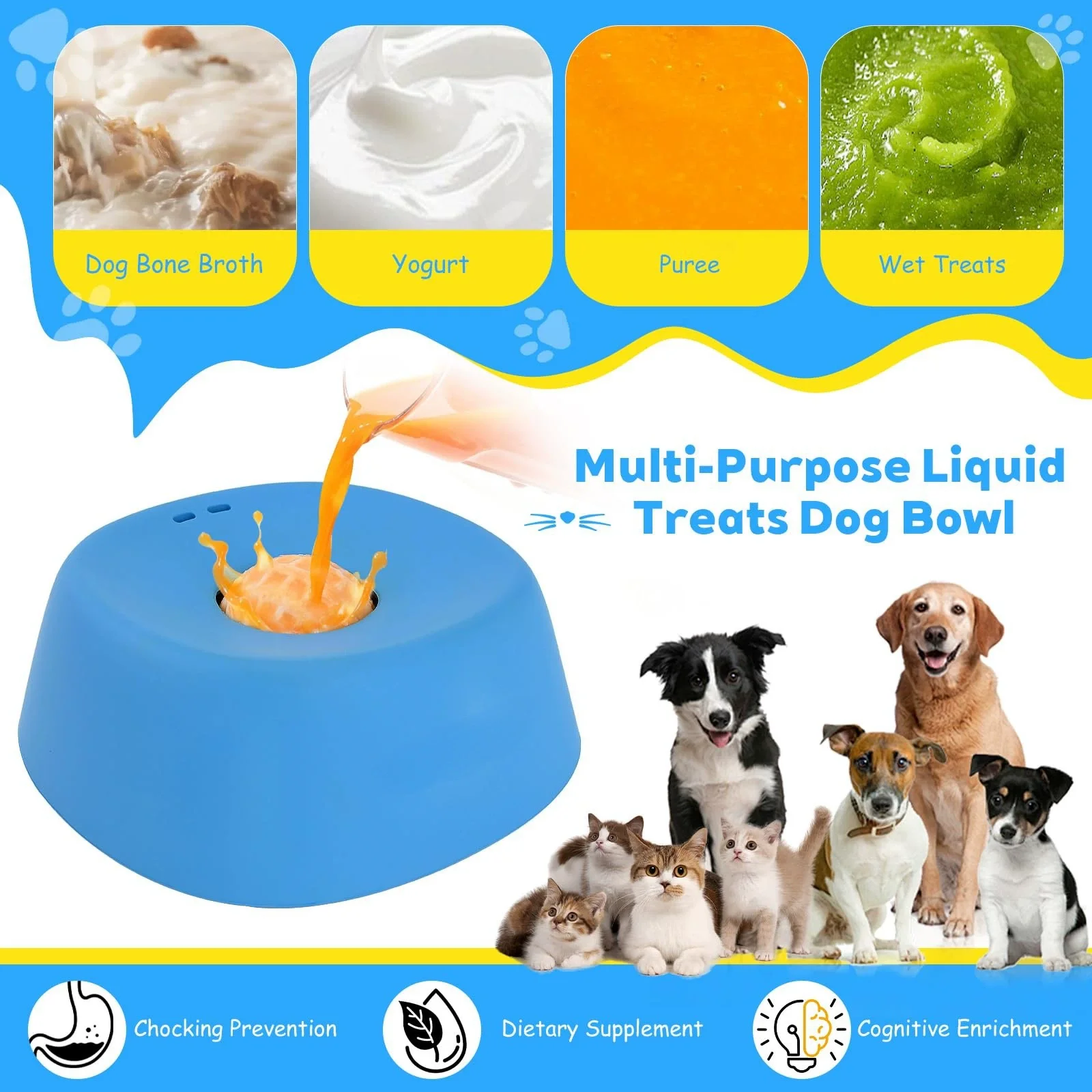 Comedouro Lento para Cães e Gatos de Silicone Lavável Antiderrapante - Image 5